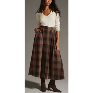 Anthropologie Mare Mare x Anthropologie Full Plaid Skirt Size XS EUC